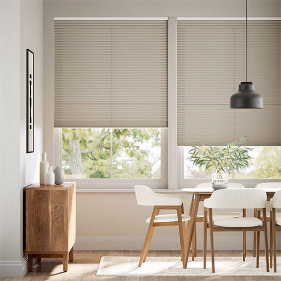 Colorized Electric DuoLight Cordless Gainsboro Grey Thermal Blind 9047
