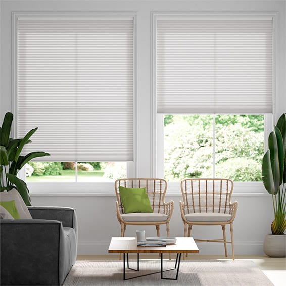 Colorized Electric DuoLight Cordless Ash Grey Thermal Blind 9045