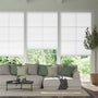 Colorized Electric DuoLight Cordless Arctic White Thermal Blind 9056