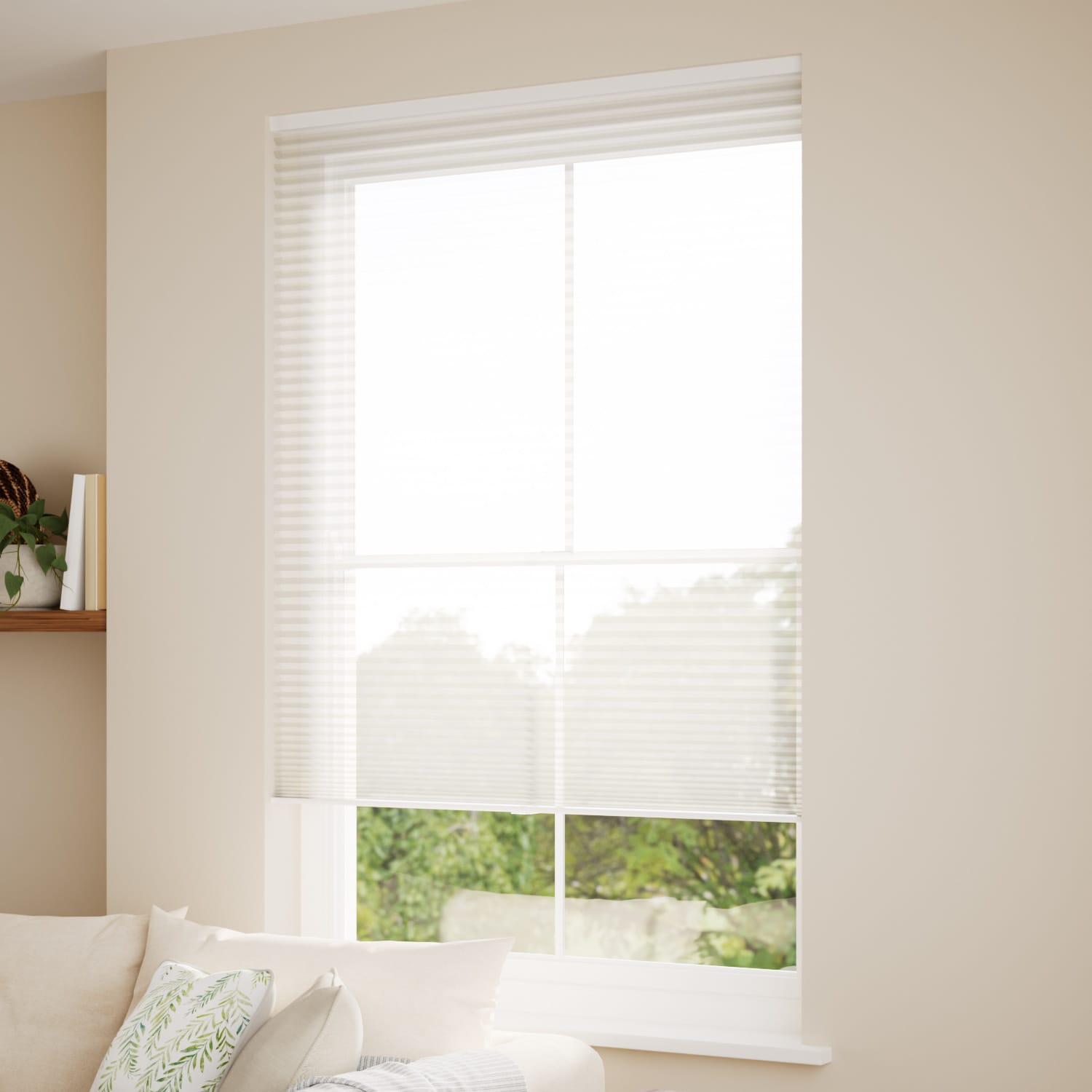 ColorizedZoom Electric DuoVoile Cordless Snow Thermal Blind 9060