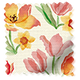 ColorizedSwatch Golden Tulips Pink & Yellow Curtains sample image 9064