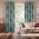 Colorized Fiore Velvet Duckegg Rose Curtains 9080