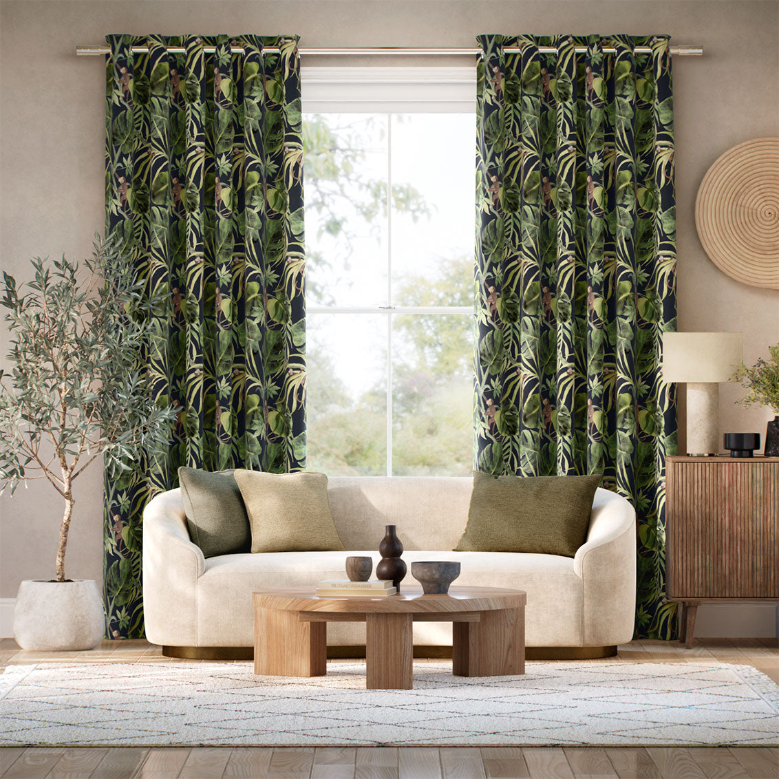 Colorized Monkey Business Slate Curtains 9091