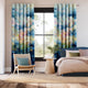 Colorized Nairobi Sky Blue Curtains 9093