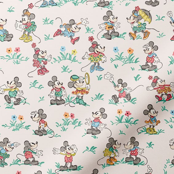 ColorizedPLA Mickey & Minnie Blush Curtains 9127