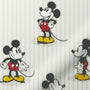 ColorizedPLA Mickey Stripe Border Dove Grey Curtains 9131