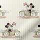 ColorizedPLA Minnie On The Move Stripe Natural Curtains 9132