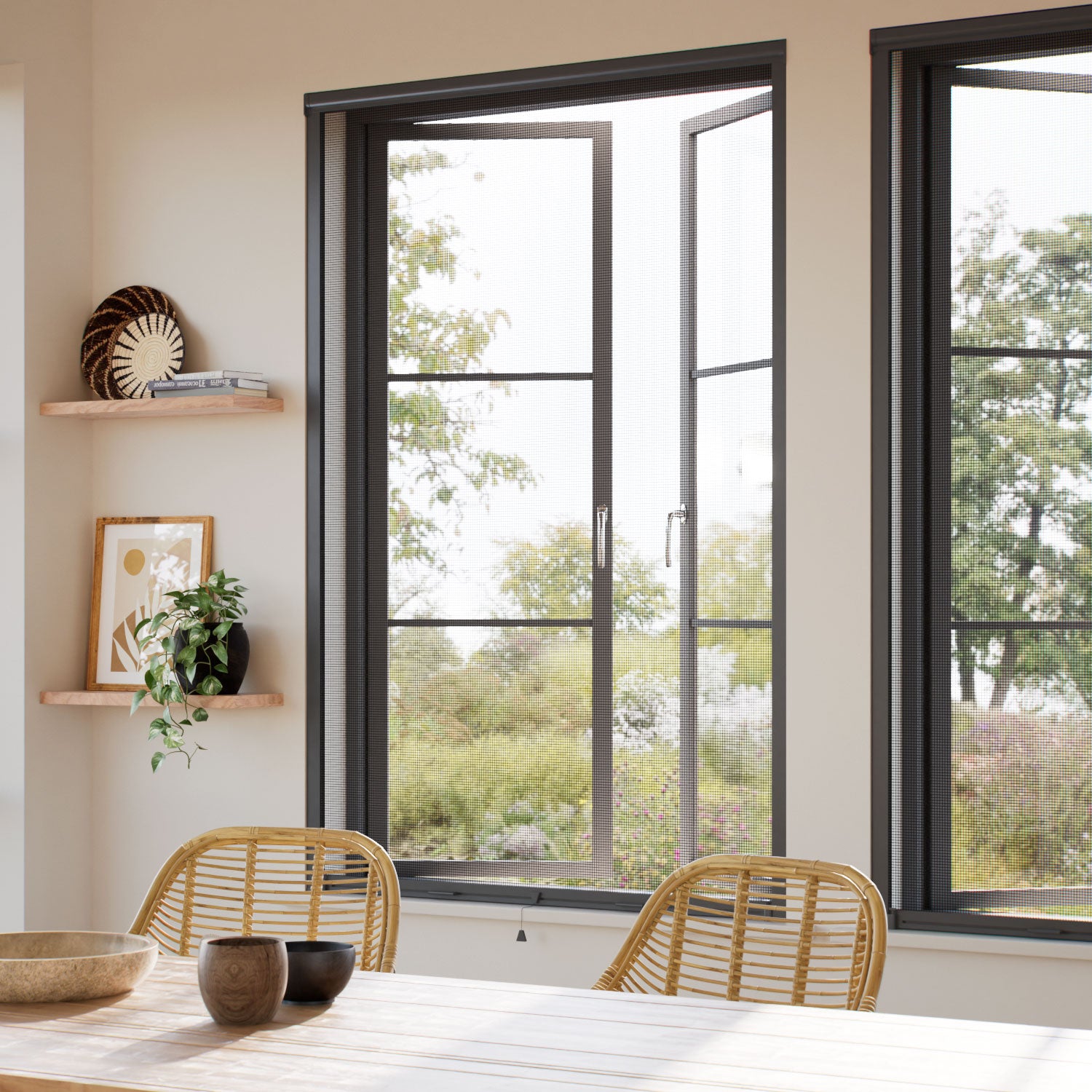 ColorizedZoom Enzo Noir Fly Screen Roller Blind 9136