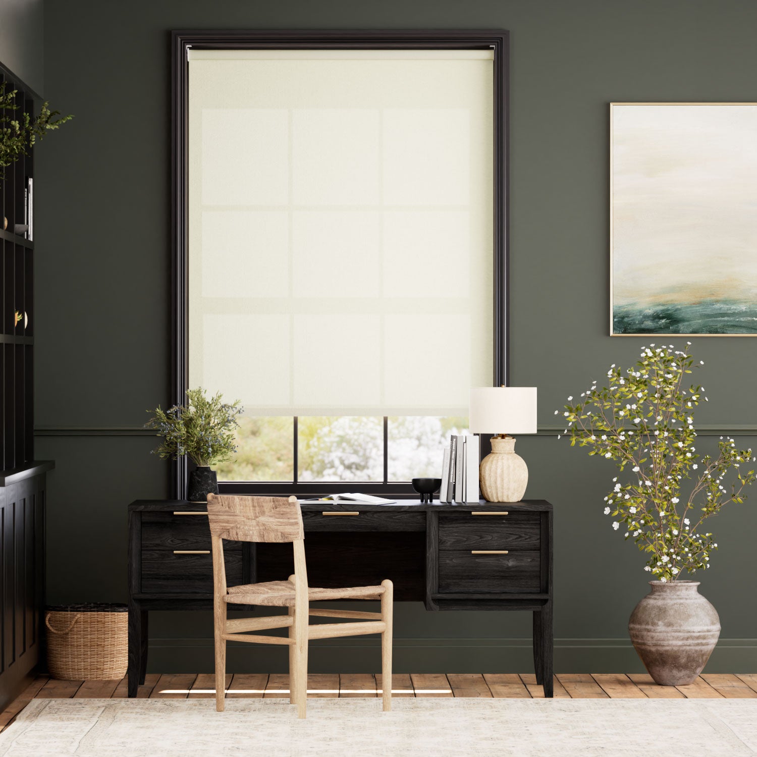 Colorized Amalfi Ivory Roller Blind 9148