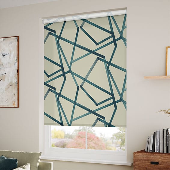 ColorizedZoom Twist2Go Sumi Indigo Roller Blind 9157