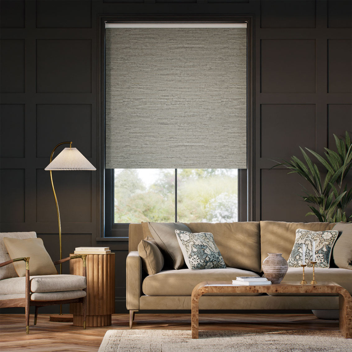 Colorized Kyoto Blackout Birch Roller Blind 9164