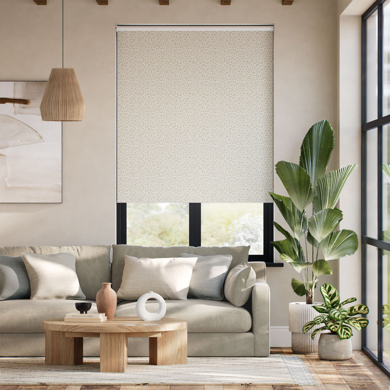 Colorized Twist2Go Choices Carina Jacquard Light Taupe Roller Blind 9177