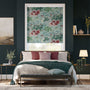 Colorized Fiore Velvet Duckegg Rose Roller Blind 9193