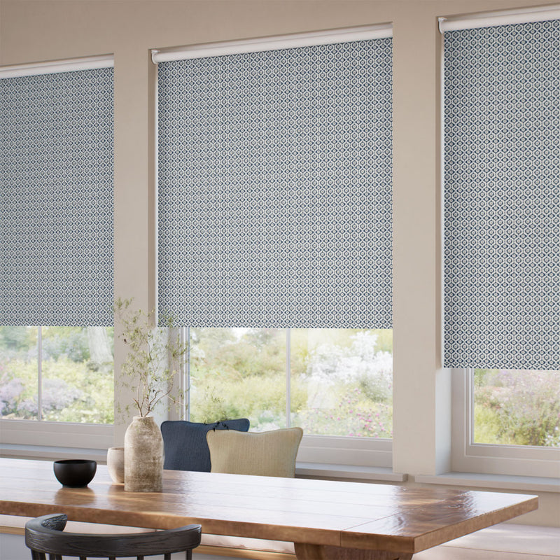 ColorizedZoom Giverny Navy Roller Blind 9196