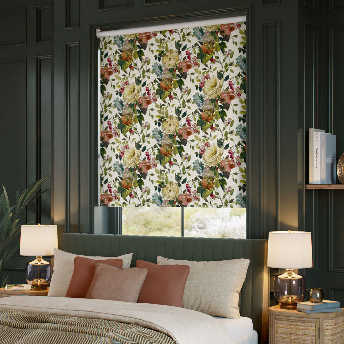ColorizedZoom Twist2Go Bloom Peach Vanilla Roller Blind 9224