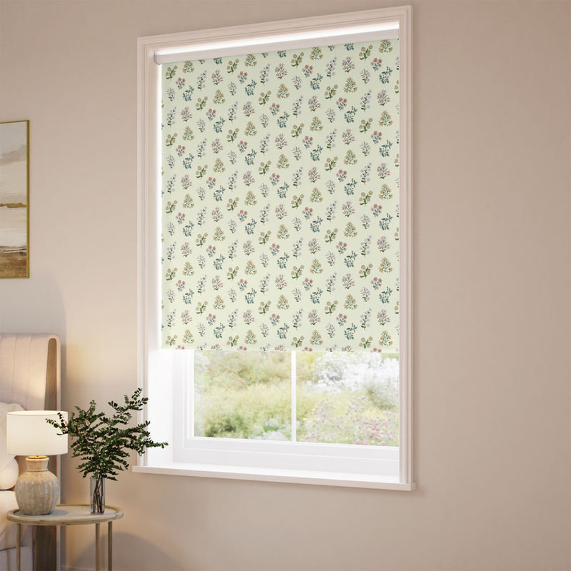 ColorizedZoom Twist2Go Leiden Coral Pistachio Roller Blind 9236