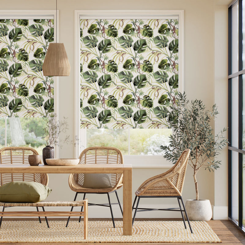 Colorized Twist2Go Monkey Business Linen Roller Blind 9239