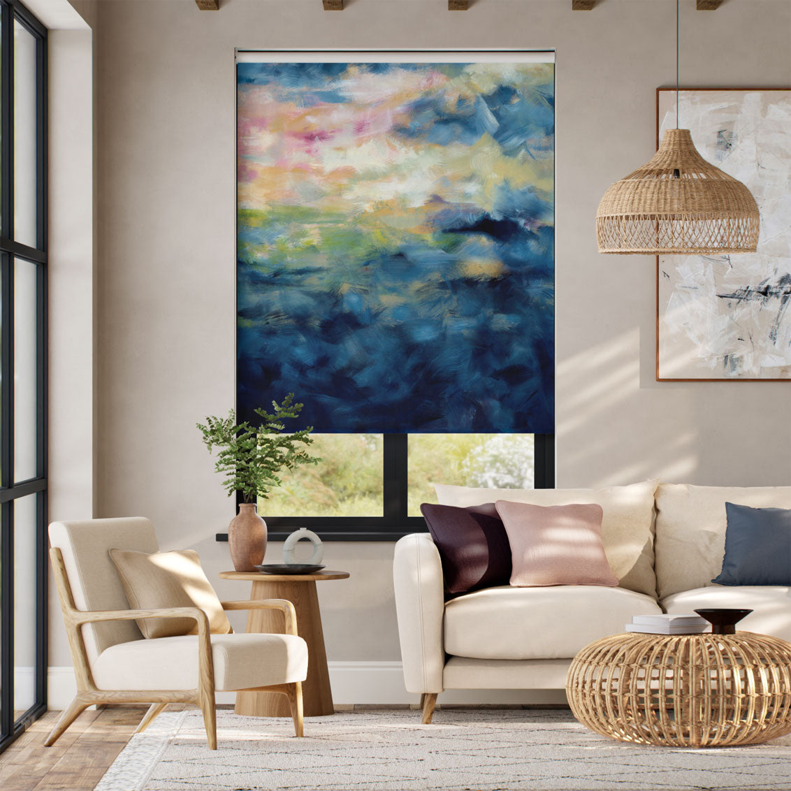 Colorized Twist2Go Nairobi Sky Blue Roller Blind 9242