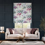 Colorized Fiore Soft Blue Magenta Roller Blind 9270