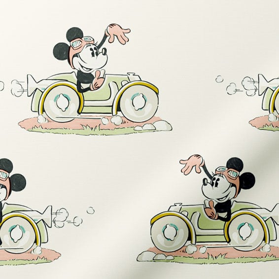 ColorizedPLA Minnie On The Move Border Blackout Blush Ivory Roller Blind 9297
