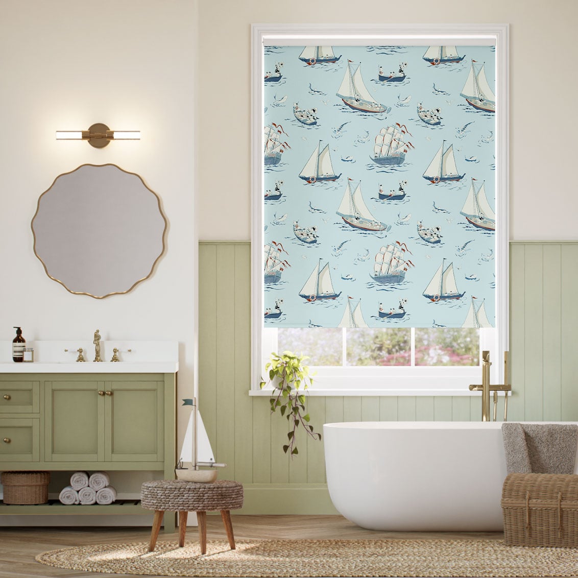 Colorized Twist2Go Donald Nautical Blackout Cornflower Roller Blind 9303