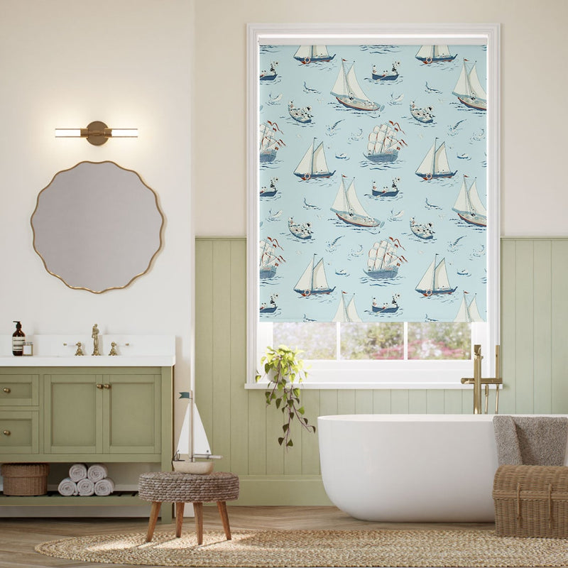 Colorized Twist2Go Donald Nautical Blackout Cornflower Roller Blind 9303