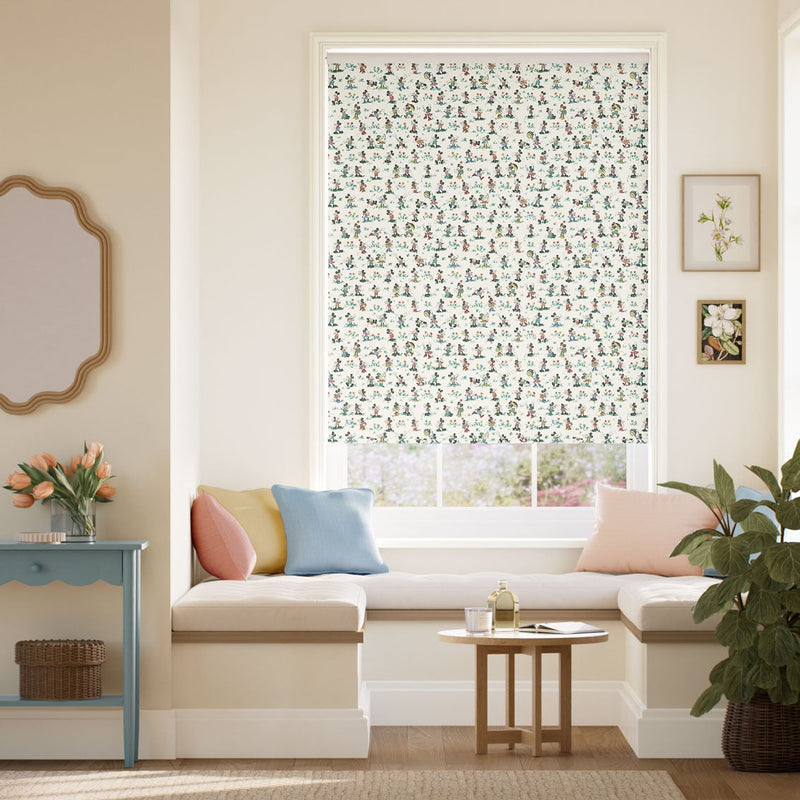 Colorized Twist2Go Mickey & Minnie Blackout Natural Roller Blind 9311