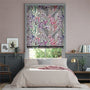 Colorized Paradise Botanical Raspberry  Roman Blind 9327