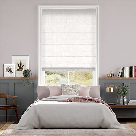 Colorized Acantha Snow White Roman Blind 9330