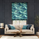 Colorized Marbled Velvet Jade Roman Blind 9343