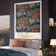 ColorizedZoom Fiore Velvet Slate Blue Roman Blind