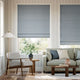 Colorized Giverny Navy Roman Blind
