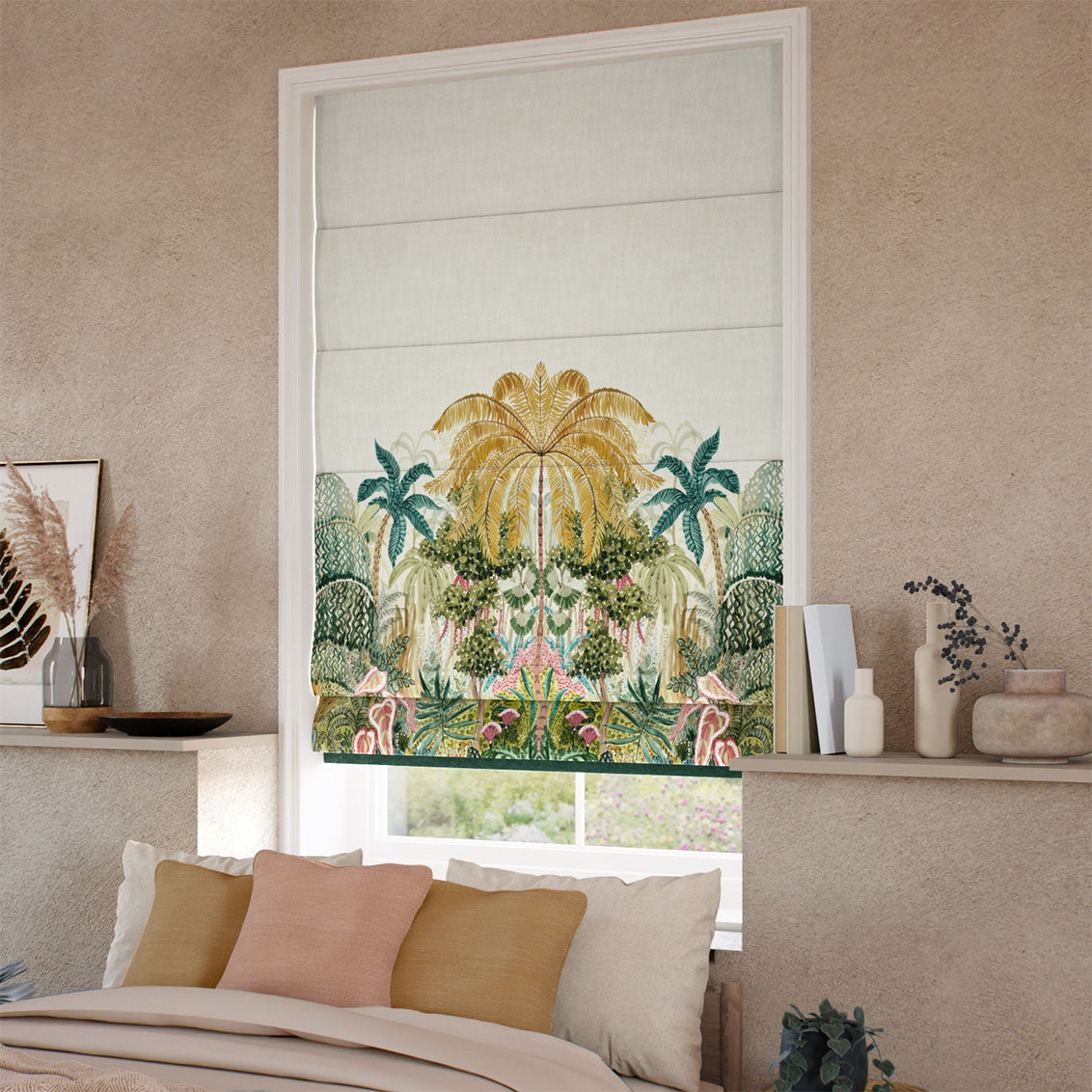 ColorizedZoom Mombasa Jungle Roman Blind