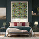 Colorized Passiflora Velvet Teal Blue Roman Blind