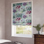 ColorizedZoom Fiore Soft Blue Magenta Roman Blind