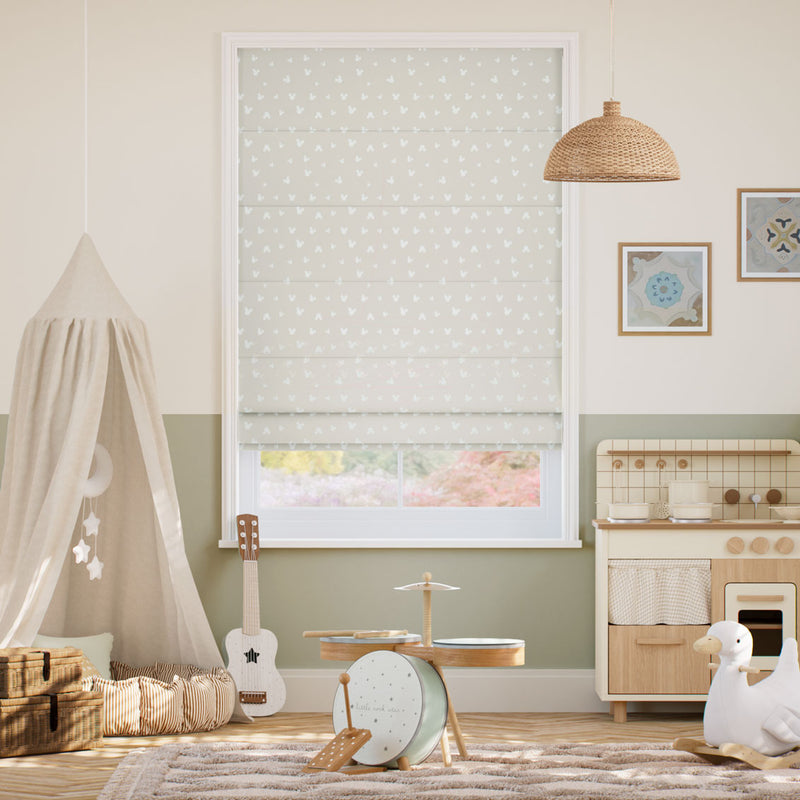 Colorized Mickey Spots Mink Roman Blind 9389