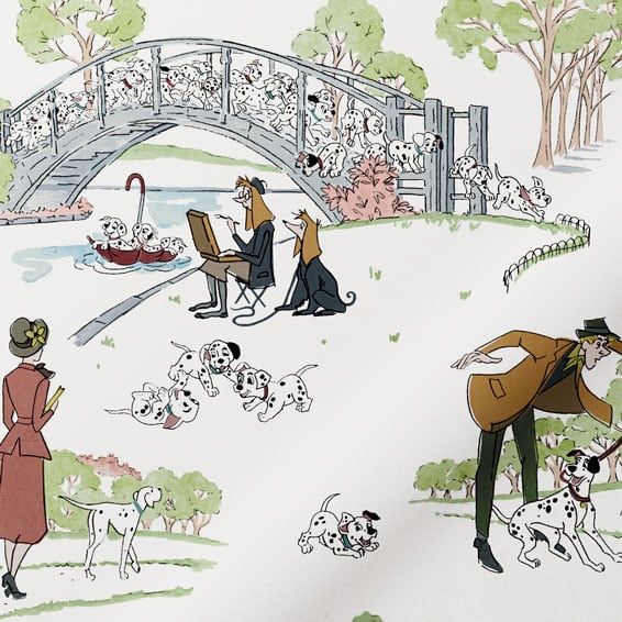 ColorizedPLA 101 Dalmatians Soft Green & Rose Roman Blind
