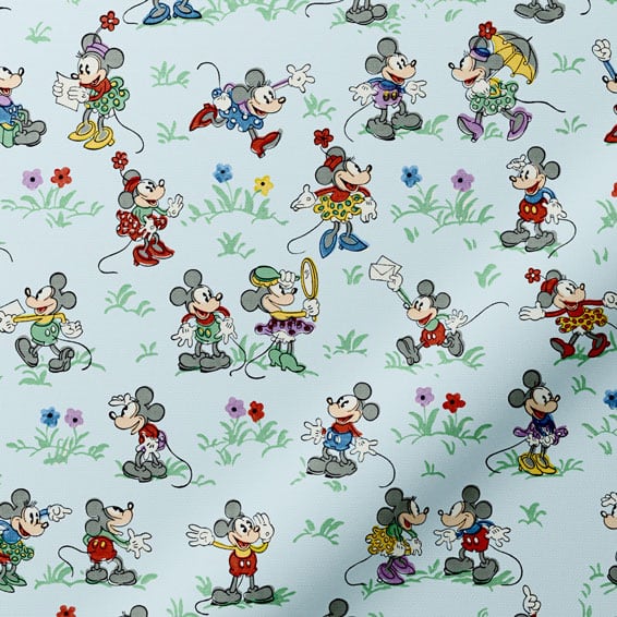 ColorizedPLA Mickey & Minnie Blue Roman Blind 9405