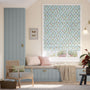 Colorized Mickey & Minnie Blue Roman Blind 9405