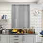 Colorized Alicante Marble Silver PVC Blackout Vertical Blind 9421