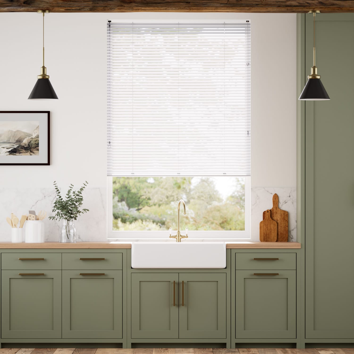 Colorized Atelier Gloss white Venetian Blind - 25mm Slat 2261