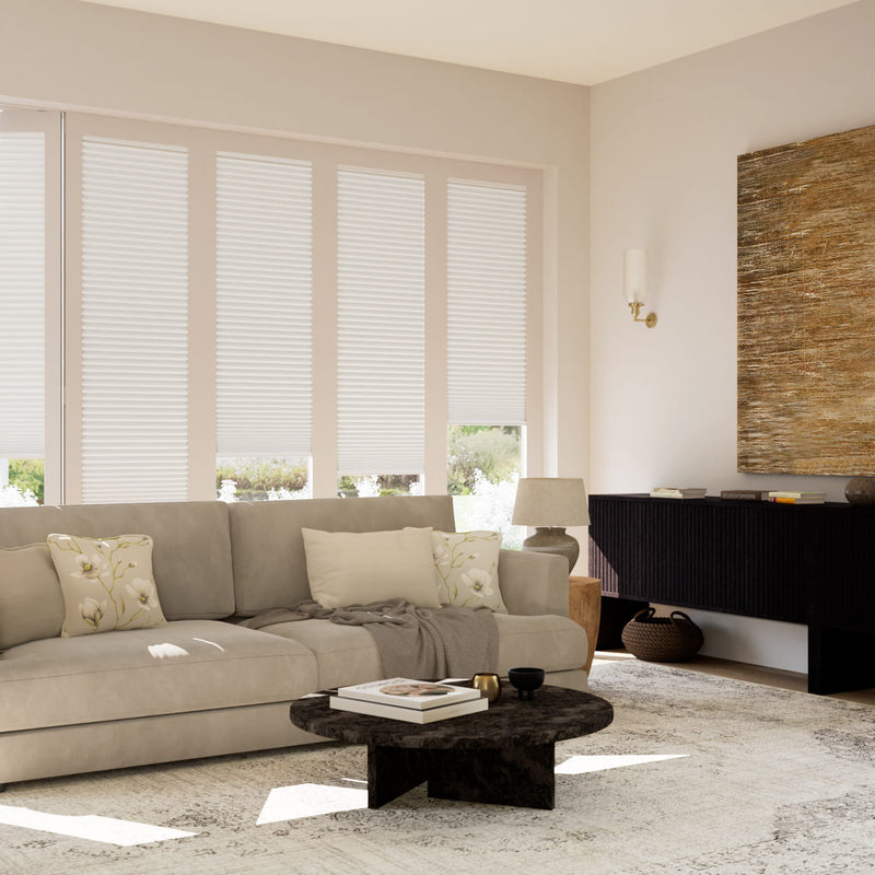 ColorizedZoom BiFold ClickFIT Supreme White Pleated Blind 2037