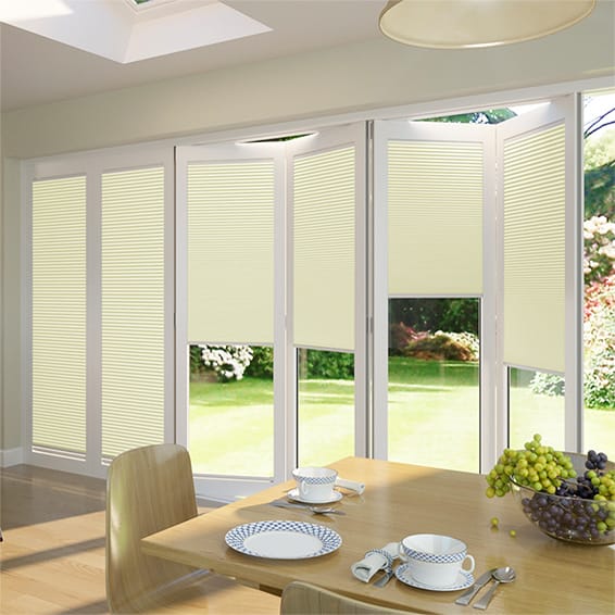 ColorizedZoom BiFold ClickFIT DuoLuxe Buttermilk Pleated Blind 2041