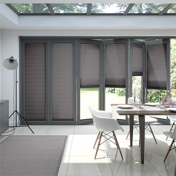 Colorized BiFold ClickFIT Storm Grey Pleated Blind 2060