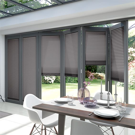 ColorizedZoom BiFold ClickFIT Storm Grey Pleated Blind 2060
