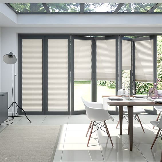 Colorized BiFold ClickFIT Cream Pleated Blind 2052