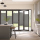 Colorized BiFold Adapt DuoLuxe Anchor Grey Pleated Blind 2085