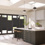ColorizedZoom BiFold Adapt DuoLuxe Liquorice Pleated Blind 2091