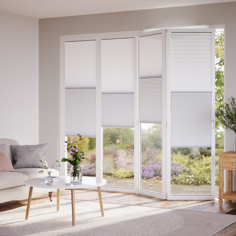 ColorizedZoom BiFold Night & Day Duo Snowdrift Pleated Blind 2110