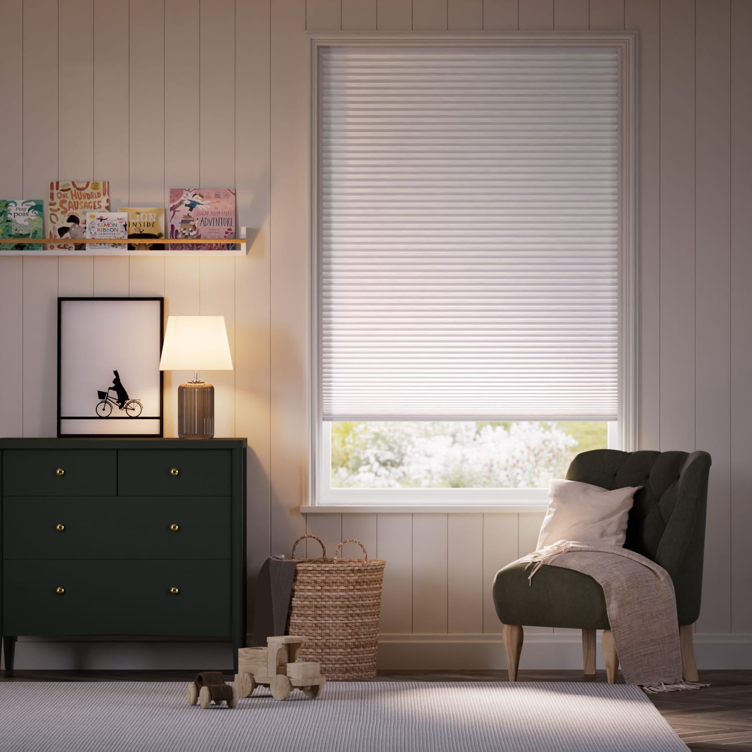 Colorized TotalShade Blackout White Thermal Blind 2129